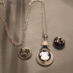 Snapituppittsburgh silver necklace w three snaps